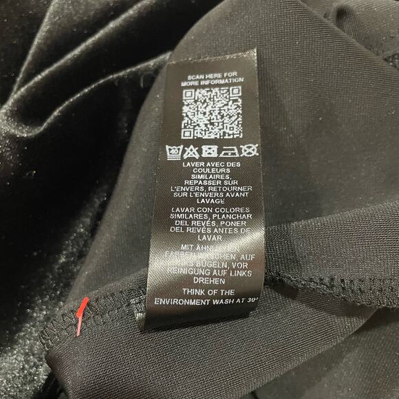 NWOT ASOS Velvet Halter Cross Front Mini Dress - Black - US 10 - Picture 9 of 9